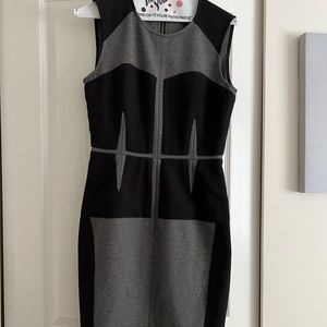 BCBG black gray dress S